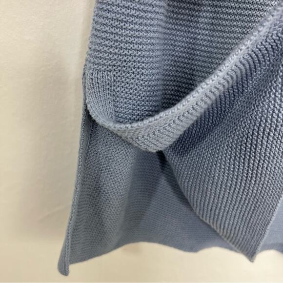 Eileen Fisher Organic Cotton Linen Round Neck Tunic Top Pale Blue Size Small - Picture 7 of 10